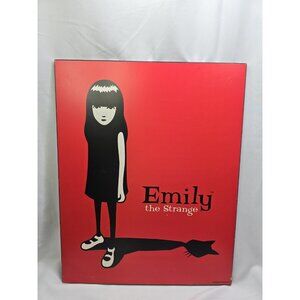 EMILY THE  STRANGE, COSMIC DEBRIS AUTHENTIC 2002 POSTER ON PLAK-IT WOODEN